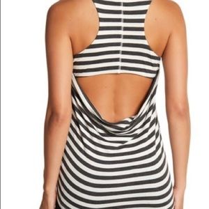 Tart striped open draped back tank NWT